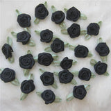 Artificial Rose Flowers Satin Ribbon Appliques DIY Wedding Decoration