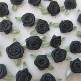 Artificial Rose Flowers Satin Ribbon Appliques DIY Wedding Decoration