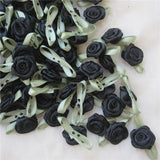 Artificial Rose Flowers Satin Ribbon Appliques DIY Wedding Decoration
