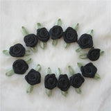 Artificial Rose Flowers Satin Ribbon Appliques DIY Wedding Decoration