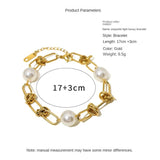 Retro Pearl Bracelet Titanium Steel Elegant Bracelet