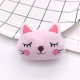 10Pcs Cartoon Pink Plush Doll Patches DIY Heart/Bow/Cat/Pig Accessories
