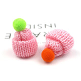 30Pcs Plush Balls Mini Hats DIY Craft Supplies Crochet Hair Accessories