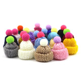 30Pcs Plush Balls Mini Hats DIY Craft Supplies Crochet Hair Accessories