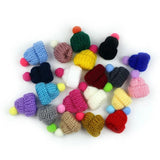30Pcs Plush Balls Mini Hats DIY Craft Supplies Crochet Hair Accessories