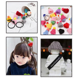 30Pcs Plush Balls Mini Hats DIY Craft Supplies Crochet Hair Accessories