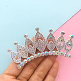 10Pcs Crown Rhinestone Applique for DIY Clothes Crafts Decor