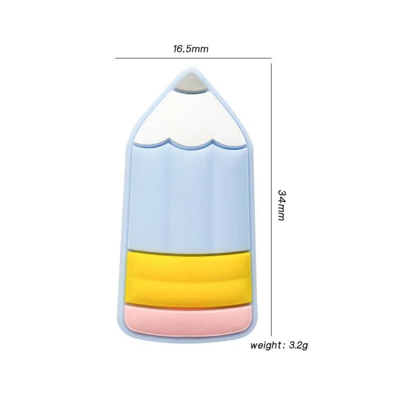 10pcs Back To School Letters Silicone Beads for DIY Jewelry Making