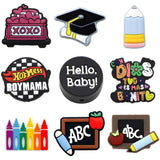 10pcs Back To School Letters Silicone Beads for DIY Jewelry Making