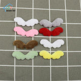 80Pcs Plush Angel Wings Padded Appliques DIY Clothes Scarf Bows Decor Patches