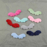 80Pcs Plush Angel Wings Padded Appliques DIY Clothes Scarf Bows Decor Patches