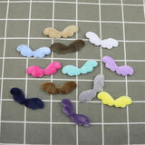 80Pcs Plush Angel Wings Padded Appliques DIY Clothes Scarf Bows Decor Patches