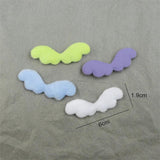 80Pcs Plush Angel Wings Padded Appliques DIY Clothes Scarf Bows Decor Patches