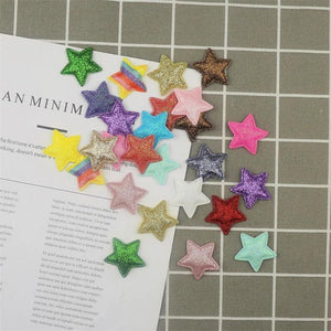 100Pcs 33mm Glitter Star Patches for DIY Crafts