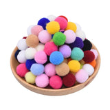 100 Colorful Pompoms 15-25mm Soft Fluffy Pom Poms Ball