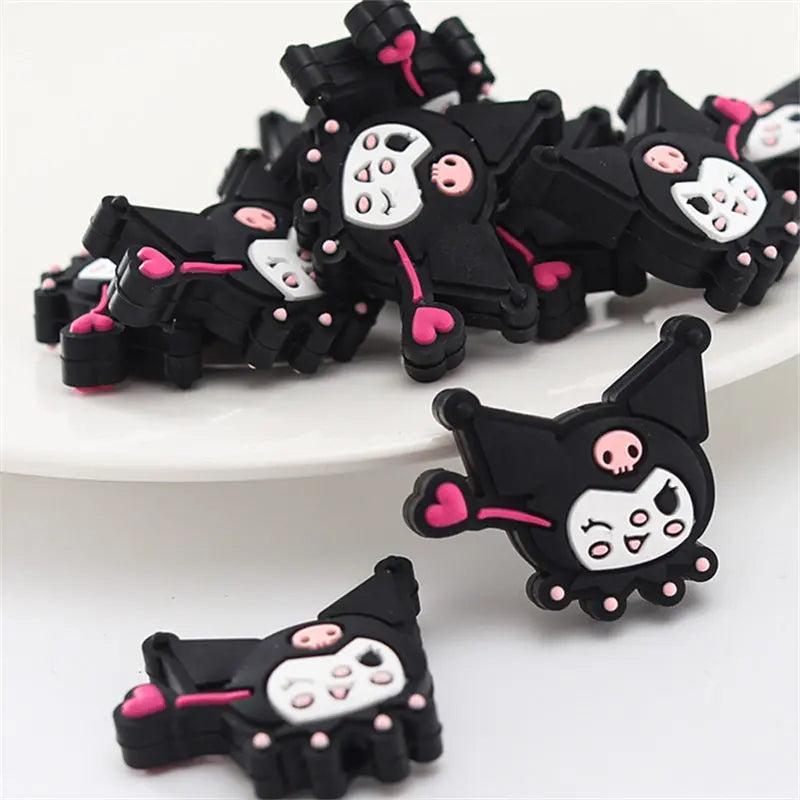 10pcs Kuromi Silicone Focal Beads for DIY Jewelry Making