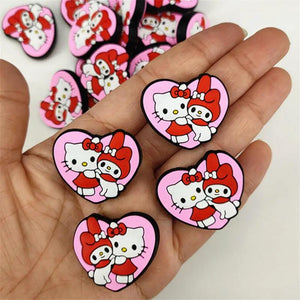 10pcs Kitty & Melody Silicone Beads for DIY Jewelry Making Nipple Chain Pen