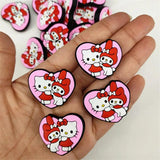 10pcs Kitty & Melody Silicone Beads for DIY Jewelry Making Nipple Chain Pen
