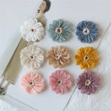 20Pcs 40mm Knitting Flower Applique DIY Craft Earrings Hairpin Jewelry Clothing