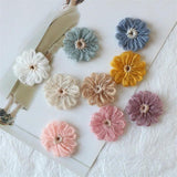 20Pcs 40mm Knitting Flower Applique DIY Craft Earrings Hairpin Jewelry Clothing