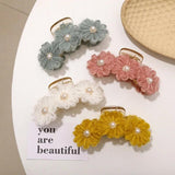 20Pcs 40mm Knitting Flower Applique DIY Craft Earrings Hairpin Jewelry Clothing