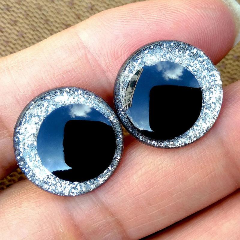 20pcs 18mm Glitter Safety Eyes For Crochet Toys DIY Funny Toy Eyes