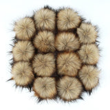12Pcs Faux Fur Pom Poms for Hats DIY Knitting Accessories