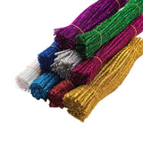 100pcs Glitter Chenille Stems Pipe Cleaners Plush Tinsel Stems
