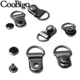 50 D Rings Stud Rivet Hook Buckles for DIY Craft Accessories