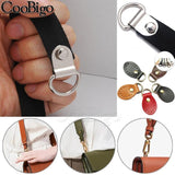 50 D Rings Stud Rivet Hook Buckles for DIY Craft Accessories