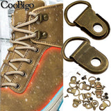 50 D Rings Stud Rivet Hook Buckles for DIY Craft Accessories