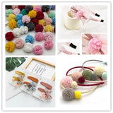 80/160pcs 15mm Mesh Lace Ball DIY Craft Plush Pendant Jewelry Accessories