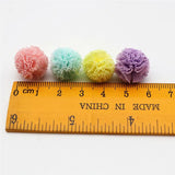 80/160pcs 15mm Mesh Lace Ball DIY Craft Plush Pendant Jewelry Accessories
