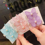 60Pcs 43mm Embroidered Butterfly DIY Hair Clips Clothes Patches Sewing Appliques