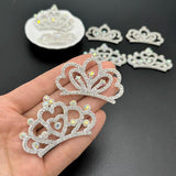12Pcs Rhinestone Crown Patches for DIY Clothes Crafts Decor