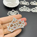 12Pcs Rhinestone Crown Patches for DIY Clothes Crafts Decor