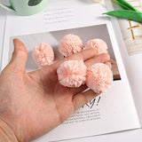 10Pcs 40mm DIY Lace Ball Elastic Flower Pompoms Craft Plush Pendant