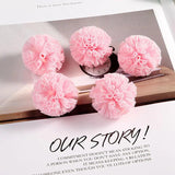 10Pcs 40mm DIY Lace Ball Elastic Flower Pompoms Craft Plush Pendant