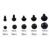 100pcs 8mm Doll Safety Eyes Amigurumi Toys 6mm 8mm 14mm DIY Funny Toy Eyes