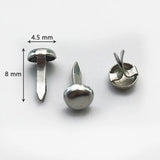 100pcs Iron Round Metal Mini 2 Foot Nails Fastener Silver DIY Embellishment
