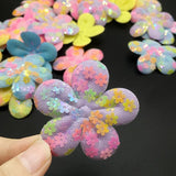 20Pcs 55mm Sequins Flower Patches for DIY Clothes Hats Fabric Sewing Baby Head