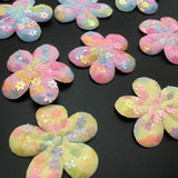 20Pcs 55mm Sequins Flower Patches for DIY Clothes Hats Fabric Sewing Baby Head