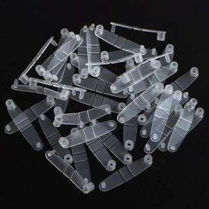 100Pcs/Lot Plastic Buckle Button Keychain Transparent Ornament DIY Accessories