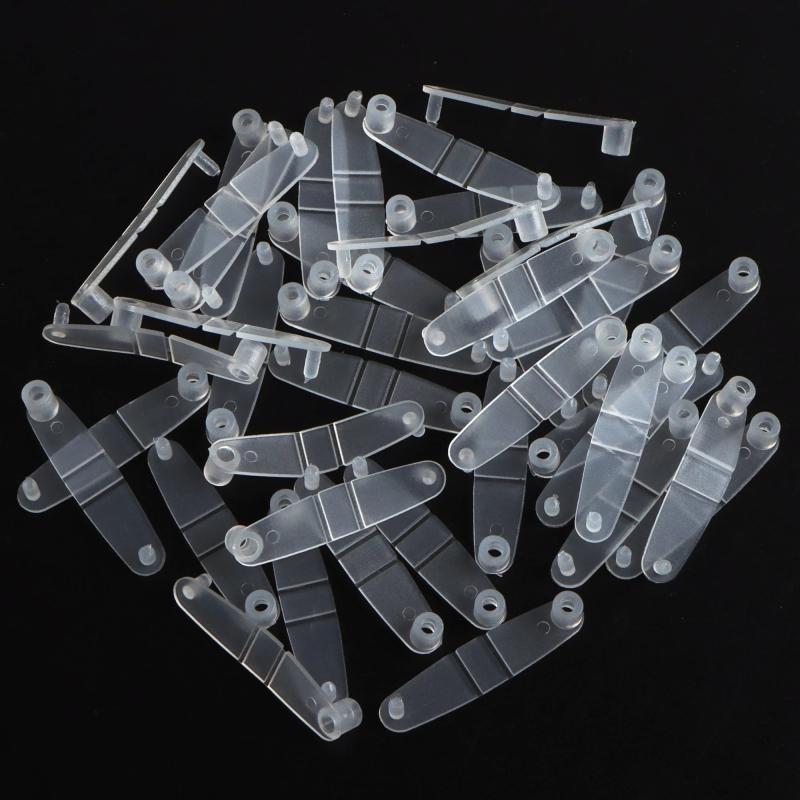 100Pcs/Lot Plastic Buckle Button Keychain Transparent Ornament DIY Accessories