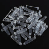 100Pcs/Lot Plastic Buckle Button Keychain Transparent Ornament DIY Accessories