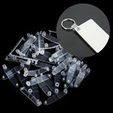 100Pcs/Lot Plastic Buckle Button Keychain Transparent Ornament DIY Accessories