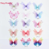 10pcs Organza Butterfly w/ Rhinestone Hair Jewelry Accessory