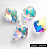 Crystal AB Clothing Beads Glass Pendants, DIY Accessories