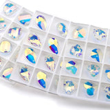 Crystal AB Clothing Beads Glass Pendants, DIY Accessories