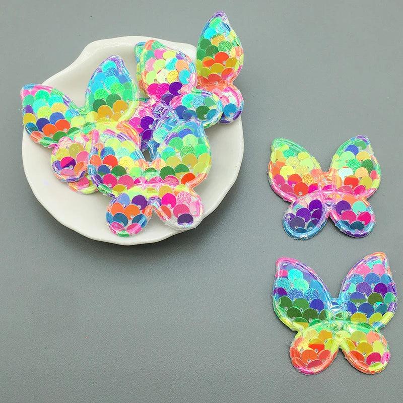 20Pcs Sparkly Butterfly Patches for Crafts Sewing DIY